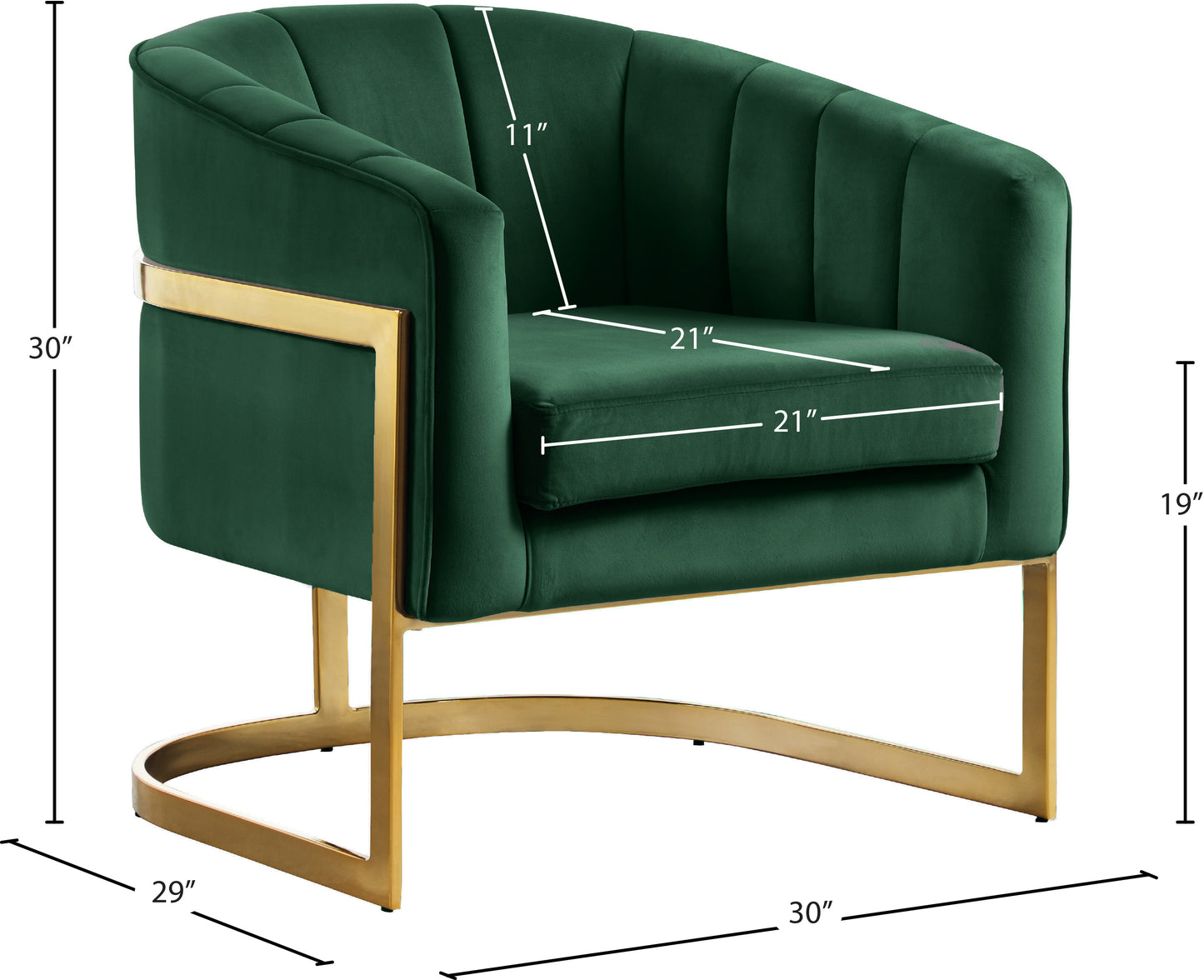 dixie green velvet accent chair green