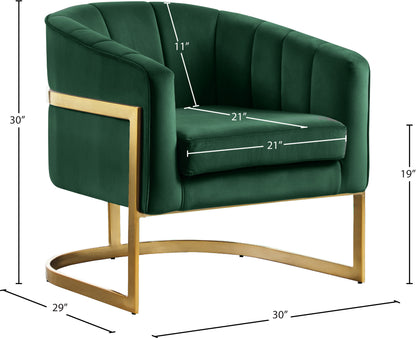 Dixie Green Velvet Accent Chair Green