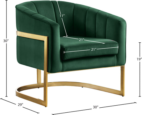 Dixie Green Velvet Accent Chair Green