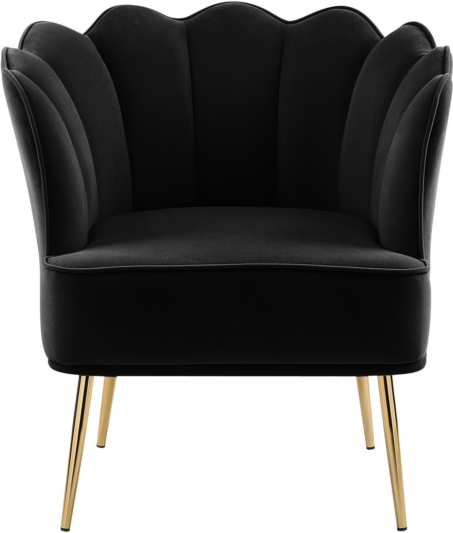 jackson black velvet accent chair black