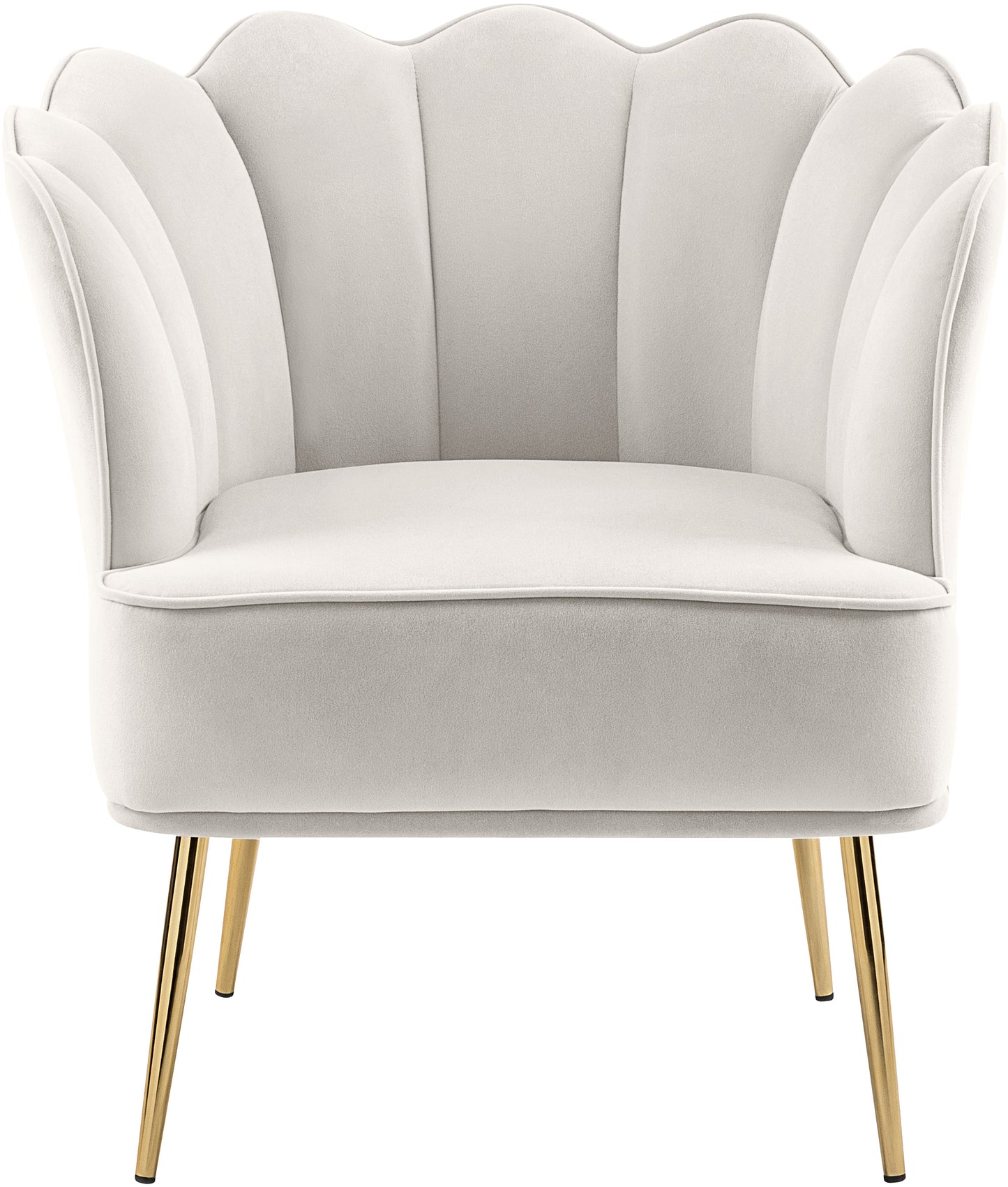 jackson cream velvet accent chair cream