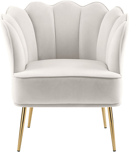 Jackson Cream Velvet Accent Chair Cream