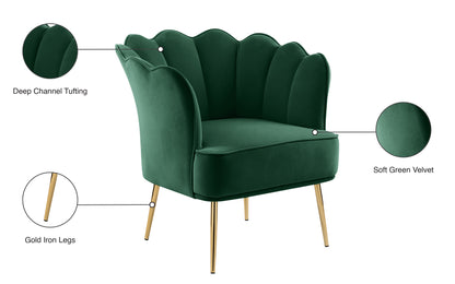 Jackson Green Velvet Accent Chair Green