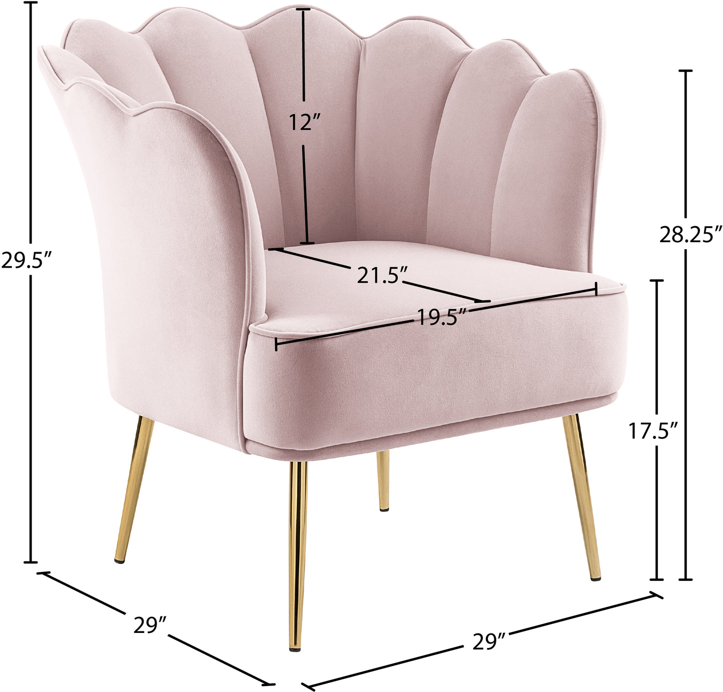 jackson pink velvet accent chair pink