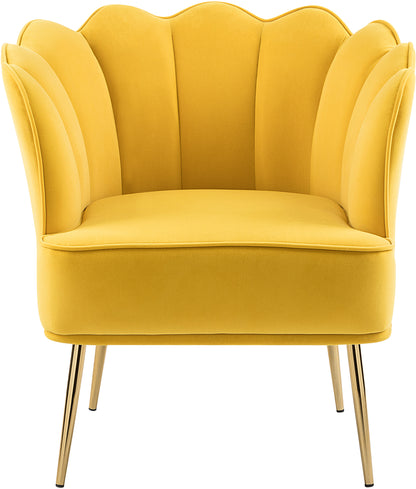 Jackson Yellow Velvet Accent Chair Yellow