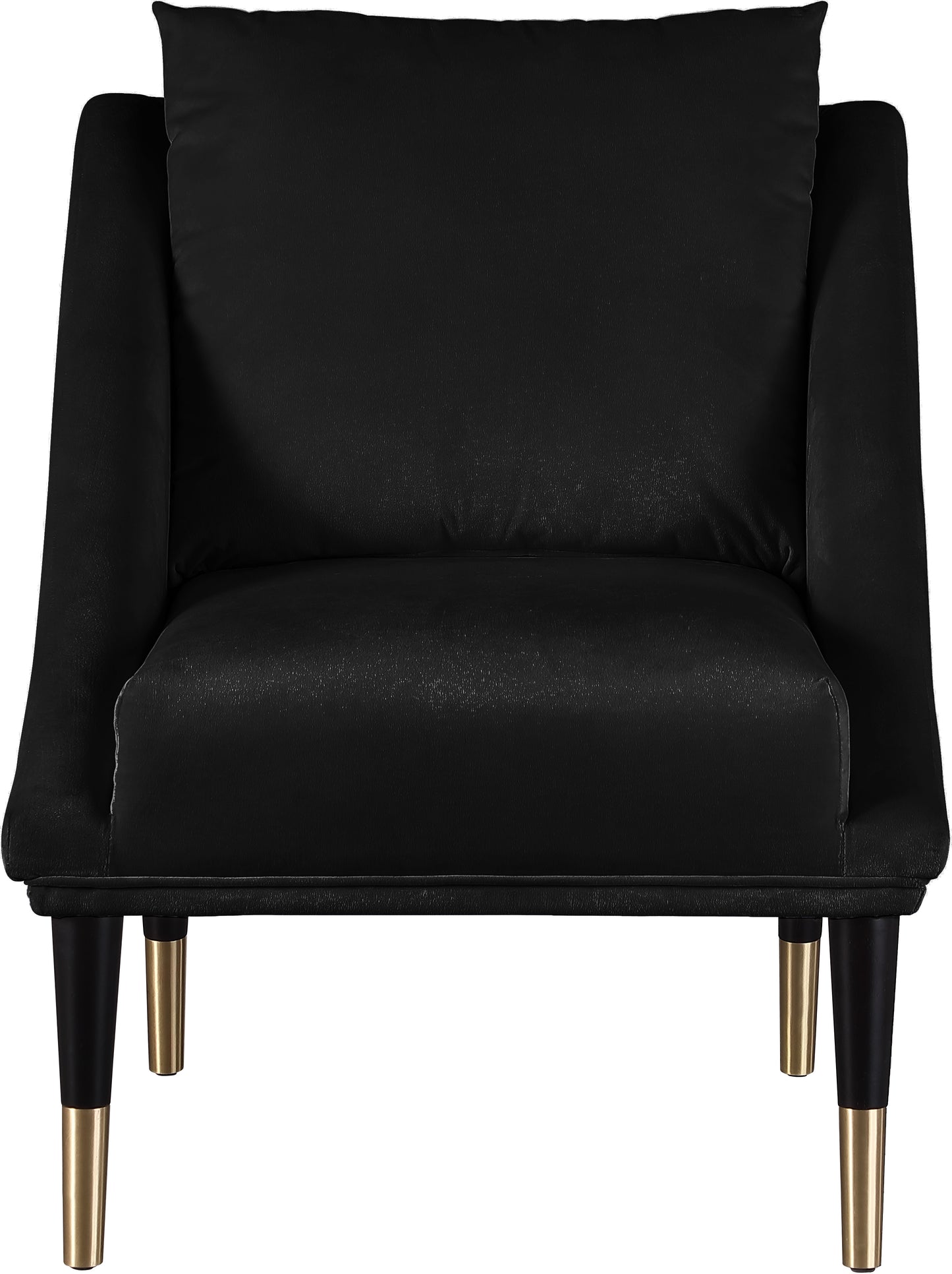 opal black velvet accent chair c