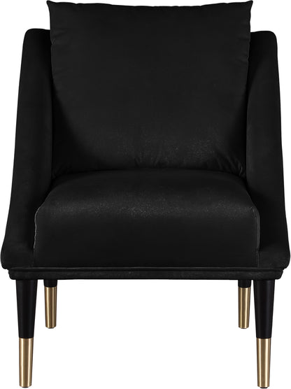 Opal Black Velvet Accent Chair C