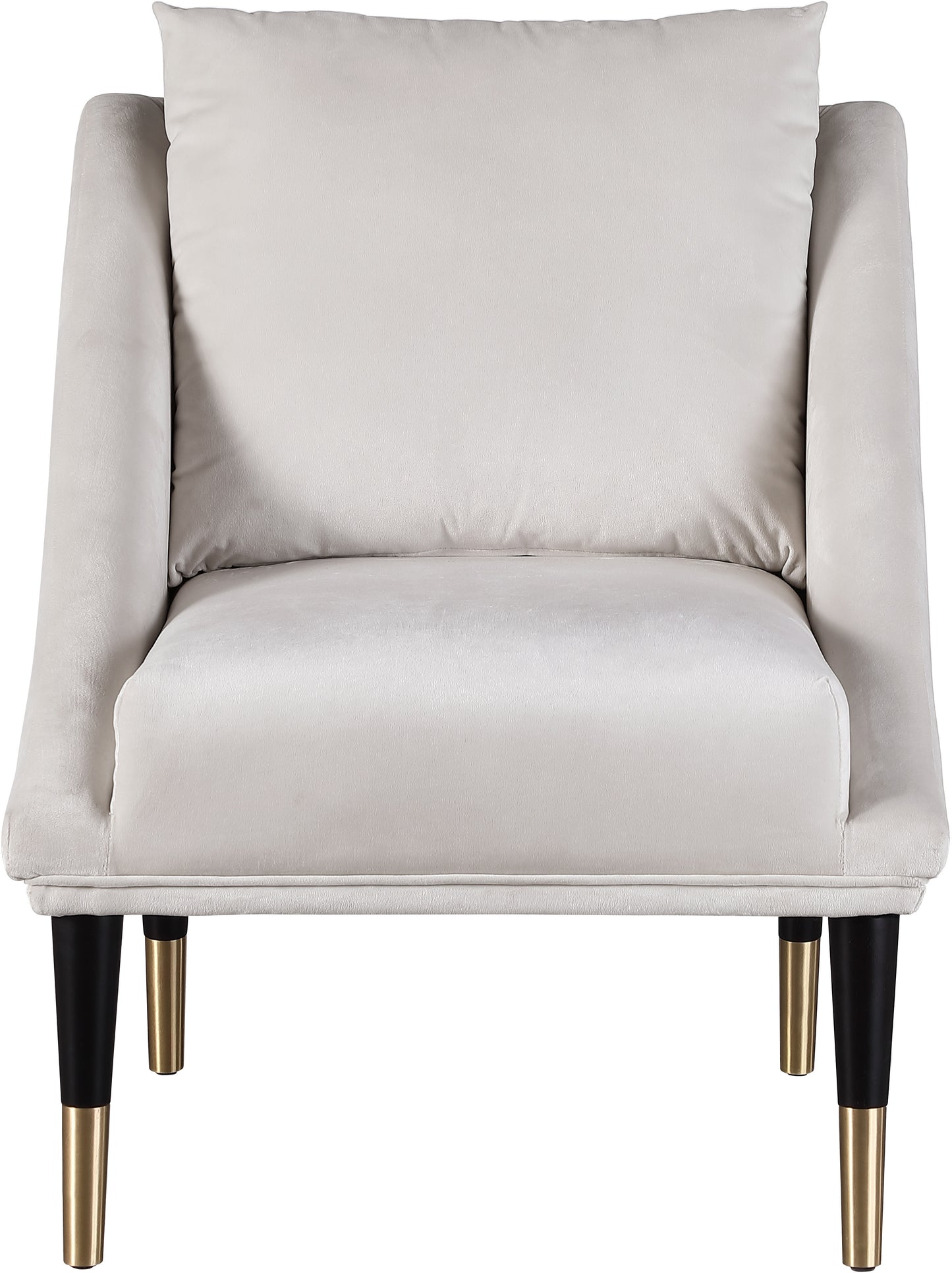 opal cream velvet accent chair c