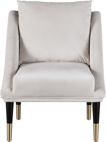 Opal Cream Velvet Accent Chair C