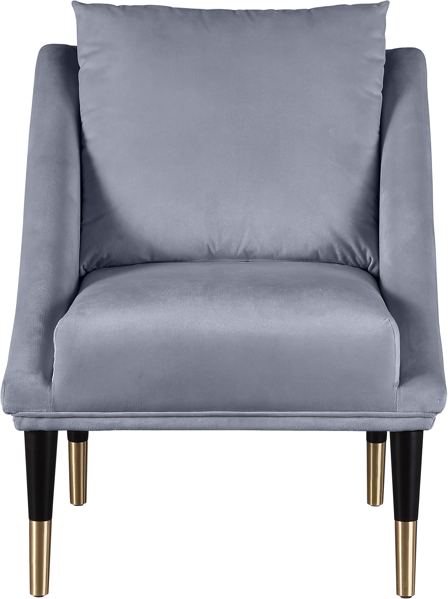 opal grey velvet accent chair c