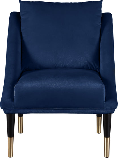 Opal Navy Velvet Accent Chair C