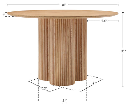 Serpentine White Dining Table T