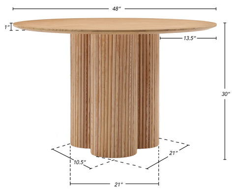 Amalfi Natural Dining Table
