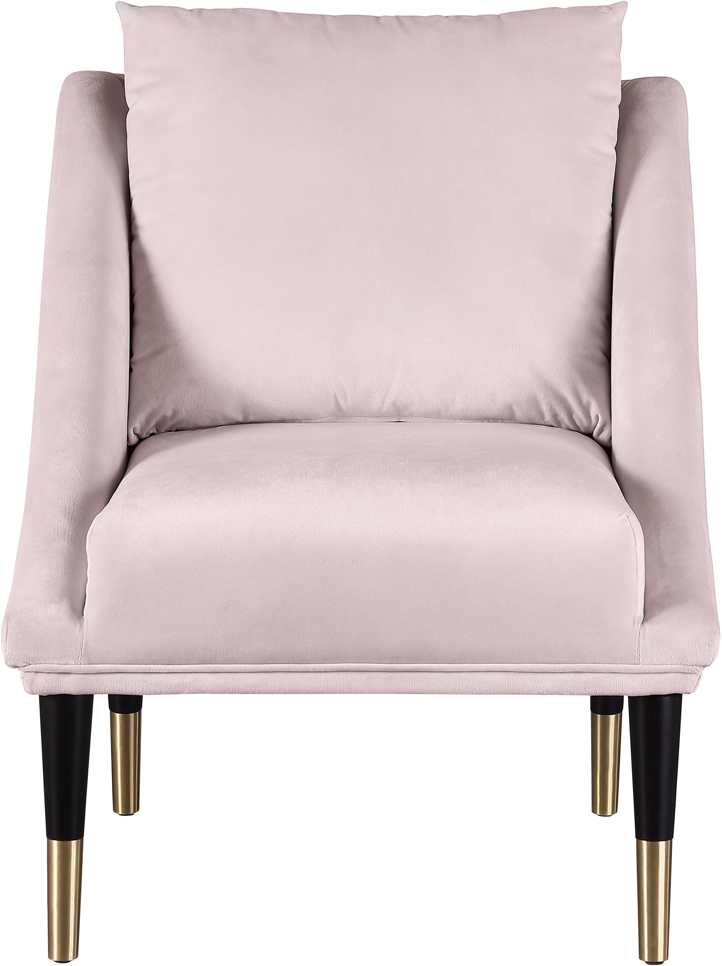 opal pink velvet accent chair c