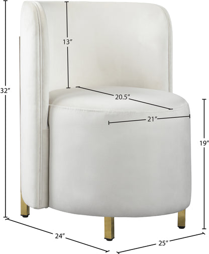 Bellini Cream Velvet Accent Chair C