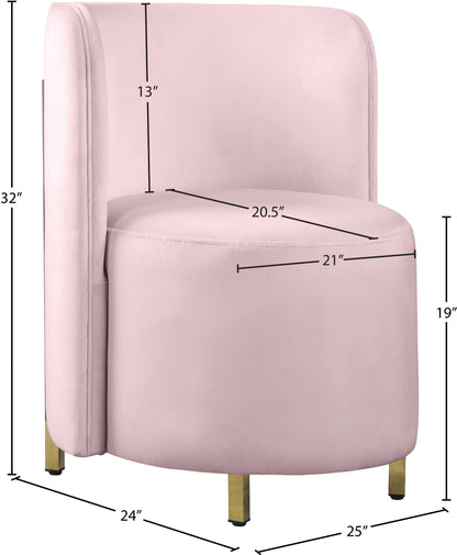 Bellini Pink Velvet Accent Chair C