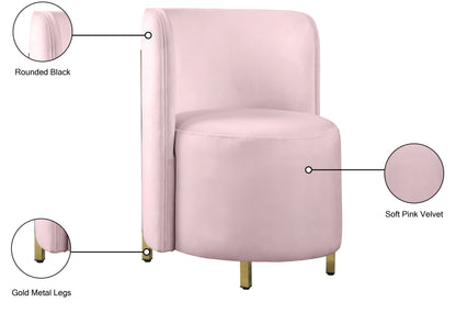 Bellini Pink Velvet Accent Chair C