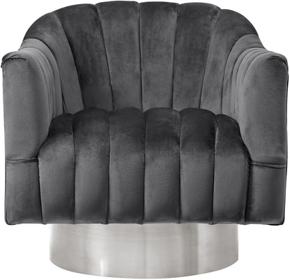 Fiji Grey Velvet Accent Chair