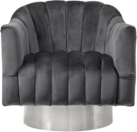 Fiji Grey Velvet Accent Chair