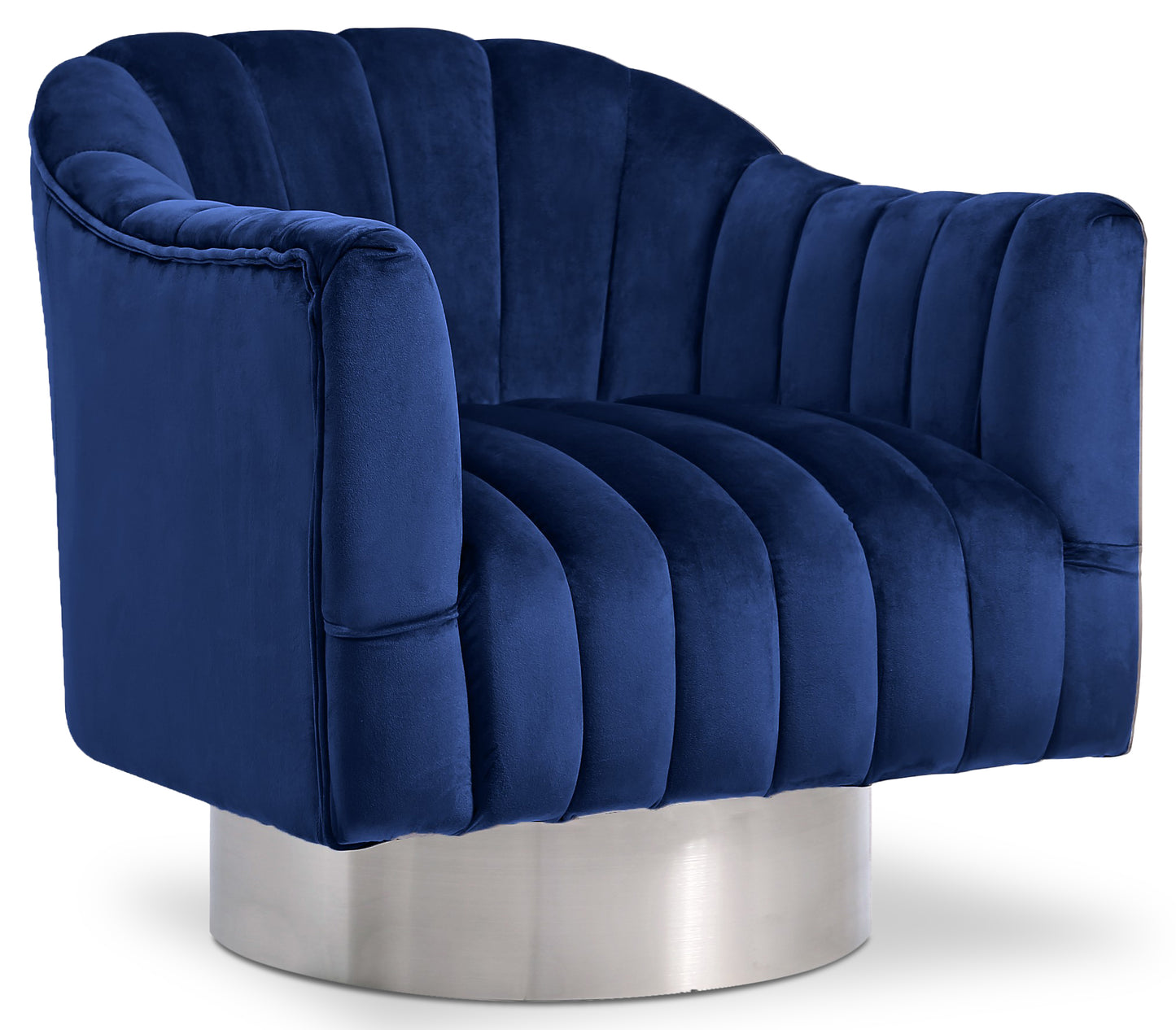 fiji navy velvet accent chair