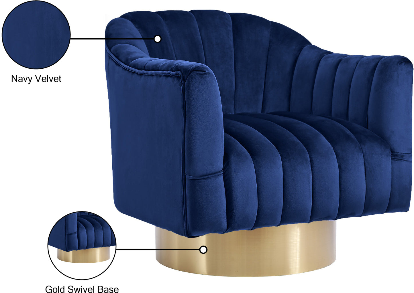 sabrina navy velvet accent chair navy