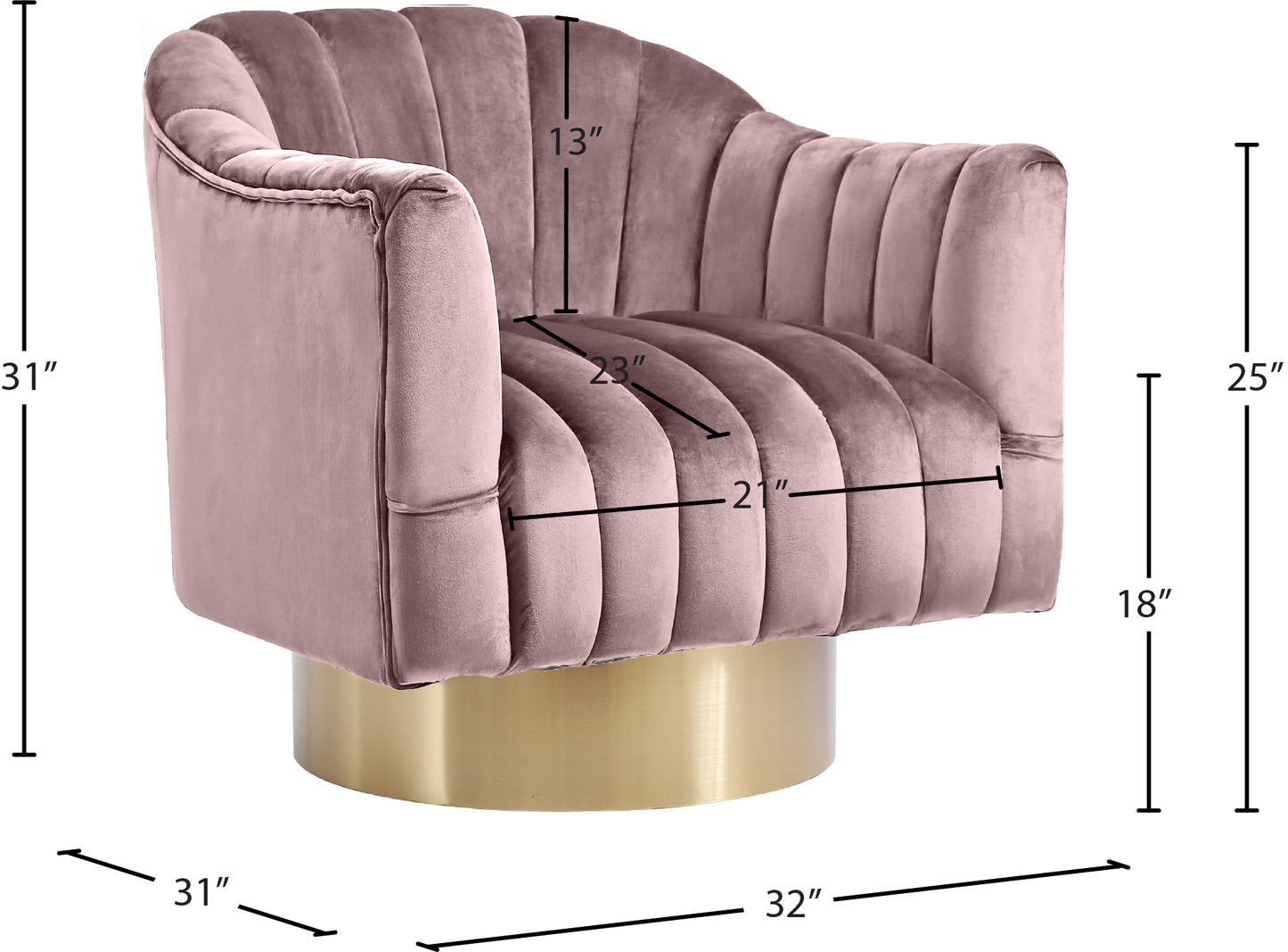 sabrina pink velvet accent chair pink