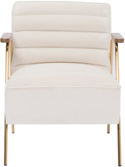 Henson Cream Velvet Accent Chair Cream