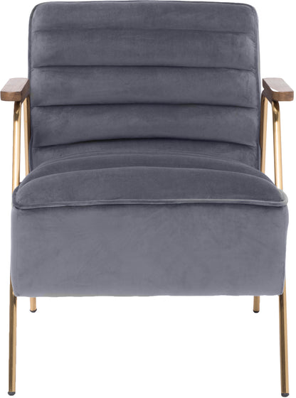 Henson Grey Velvet Accent Chair Grey