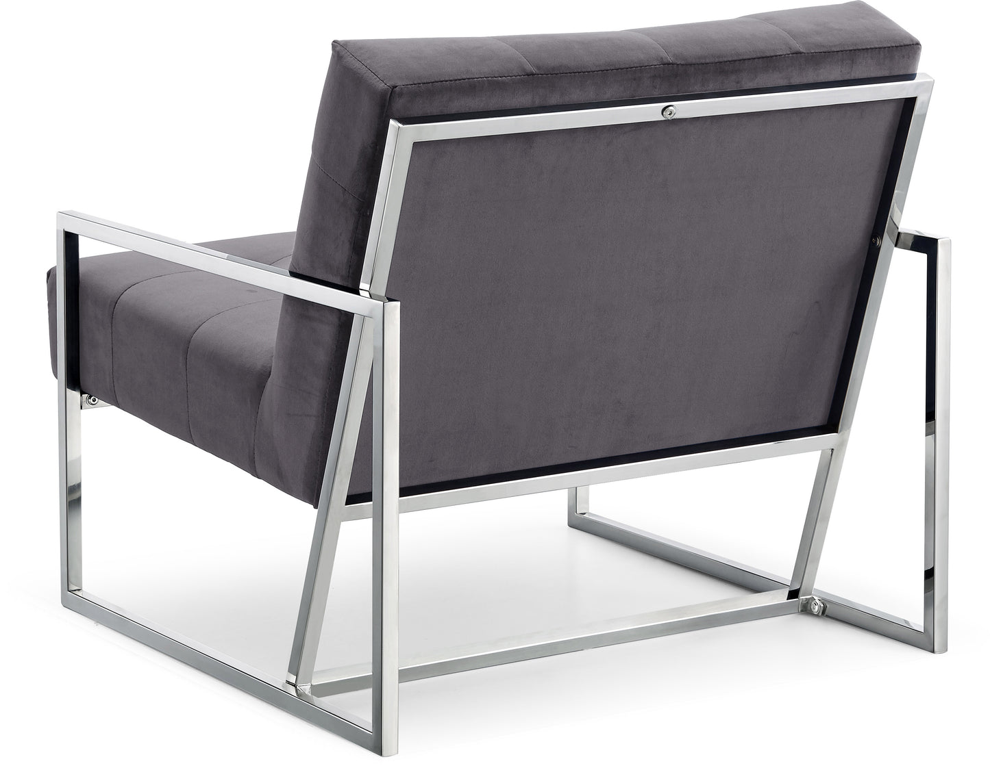 sylvester grey velvet accent chair grey