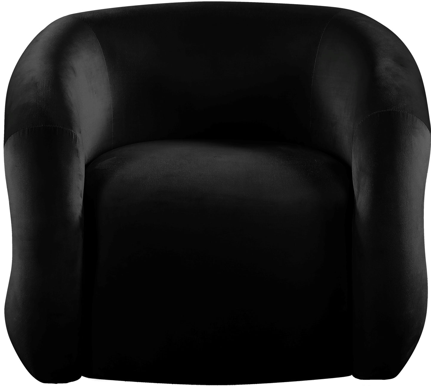 claude black velvet accent chair black