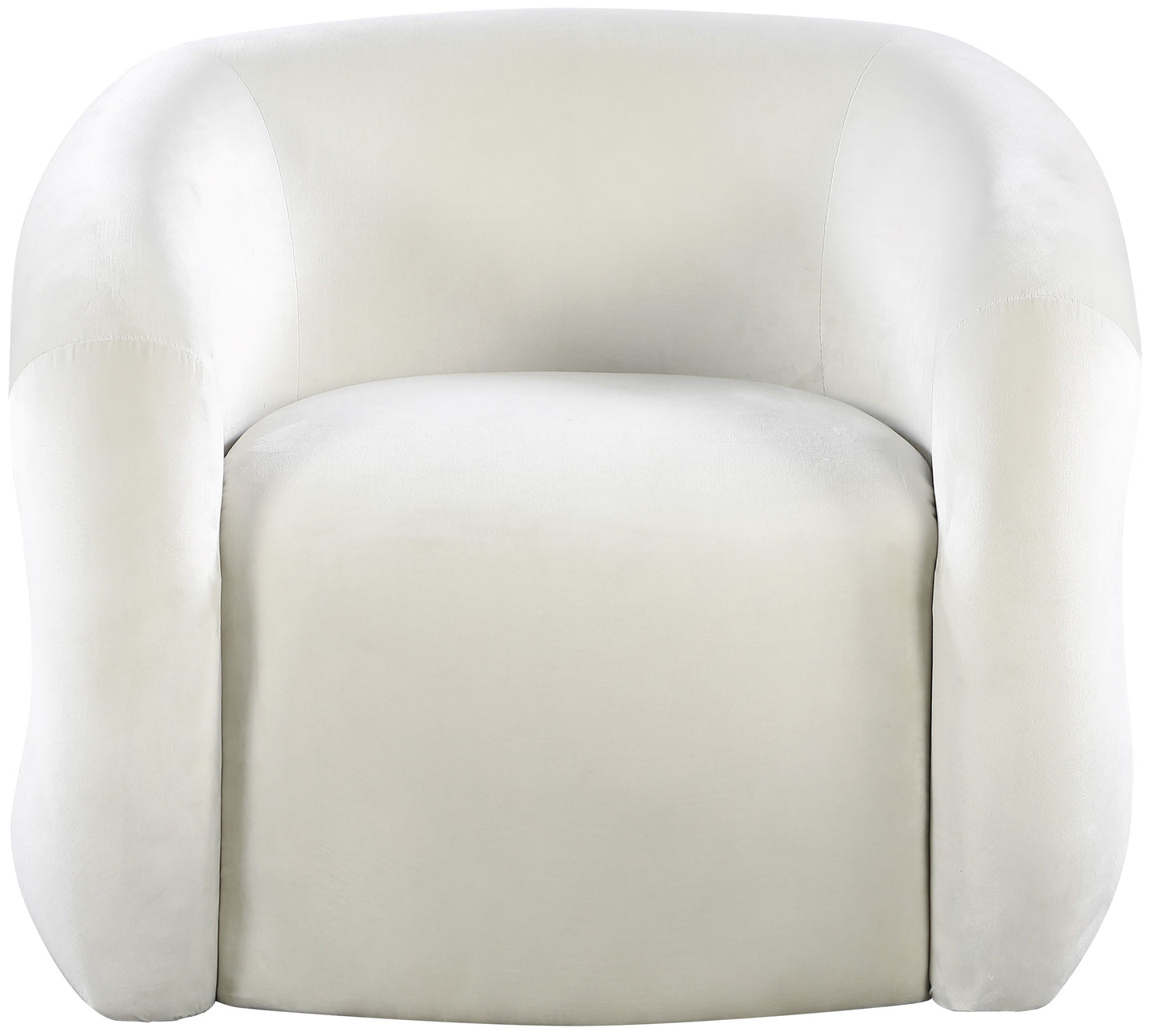 claude cream velvet accent chair cream