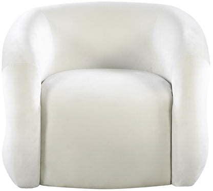 Claude Cream Velvet Accent Chair Cream