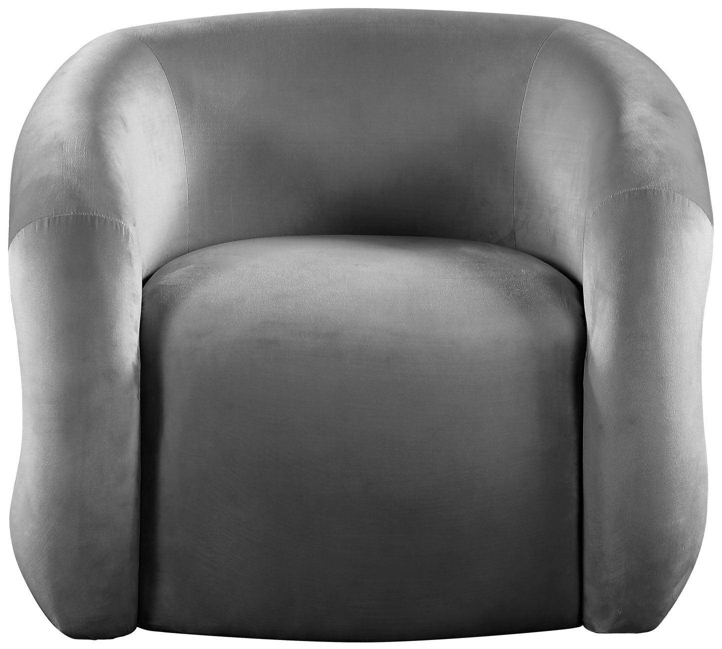 claude grey velvet accent chair grey