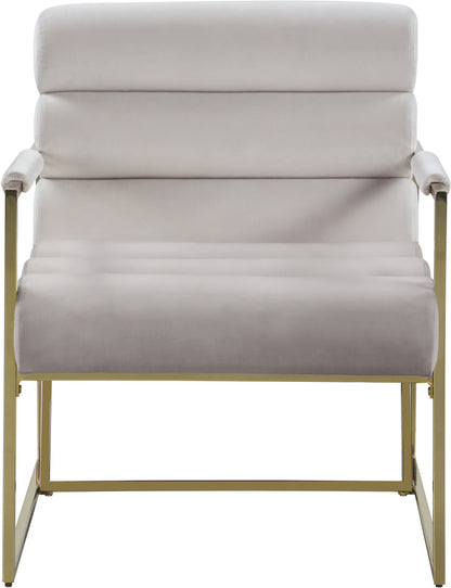 Scarlett Cream Velvet Accent Chair Cream