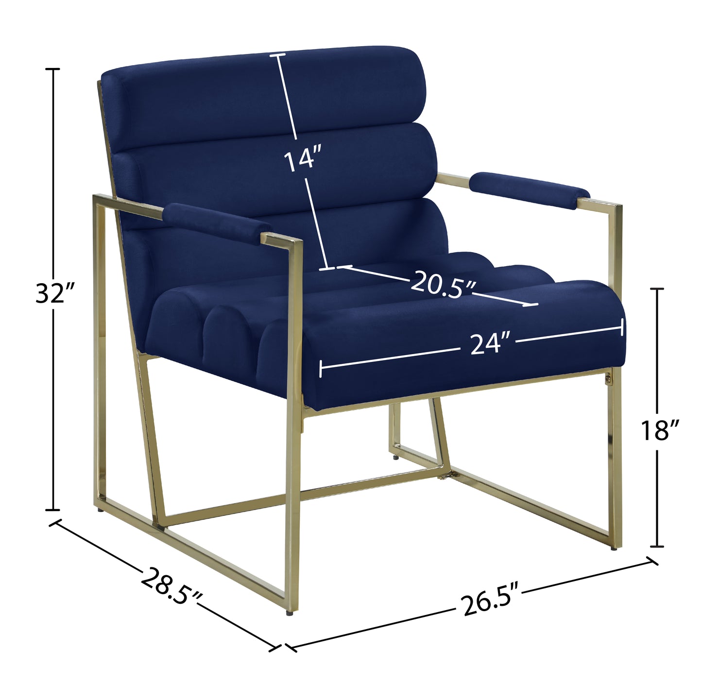 scarlett navy velvet accent chair navy