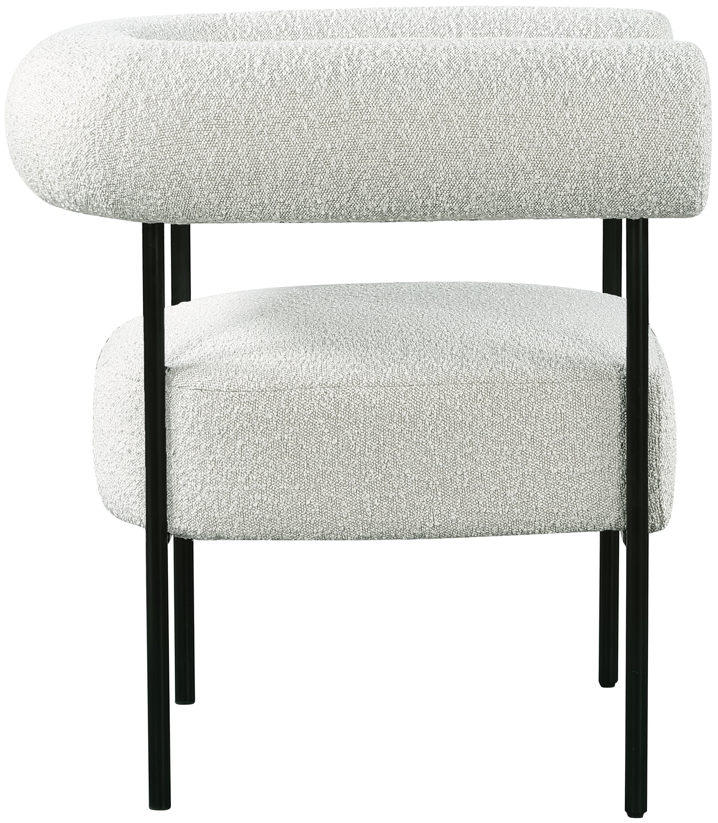 chesterfield cream boucle fabric accent chair cream