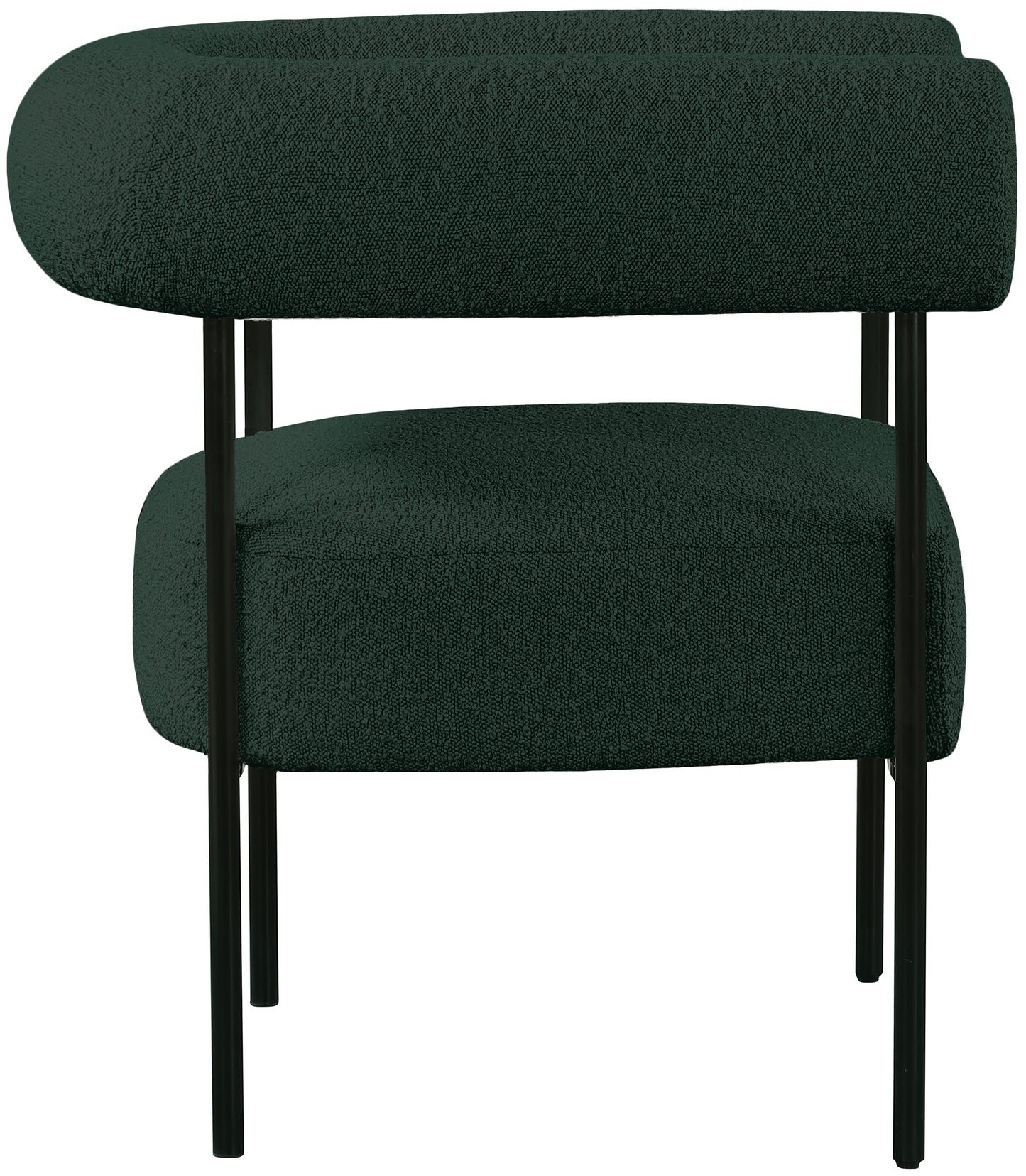 chesterfield green boucle fabric accent chair green