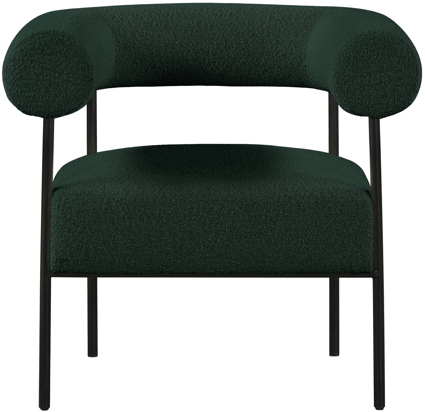 chesterfield green boucle fabric accent chair green