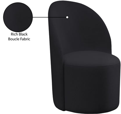 Graham Black Boucle Fabric Accent Chair Black