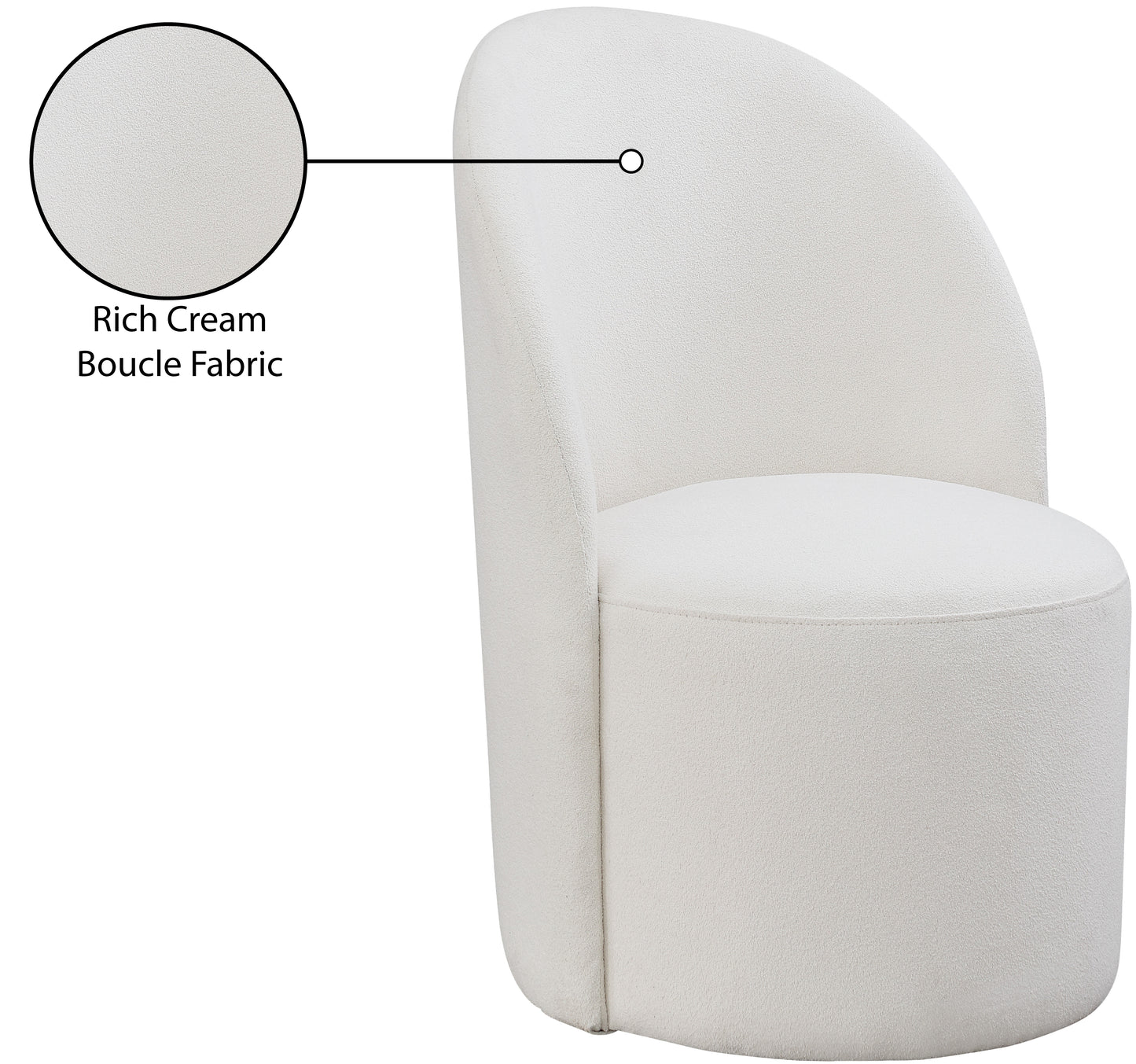 graham cream boucle fabric accent chair cream