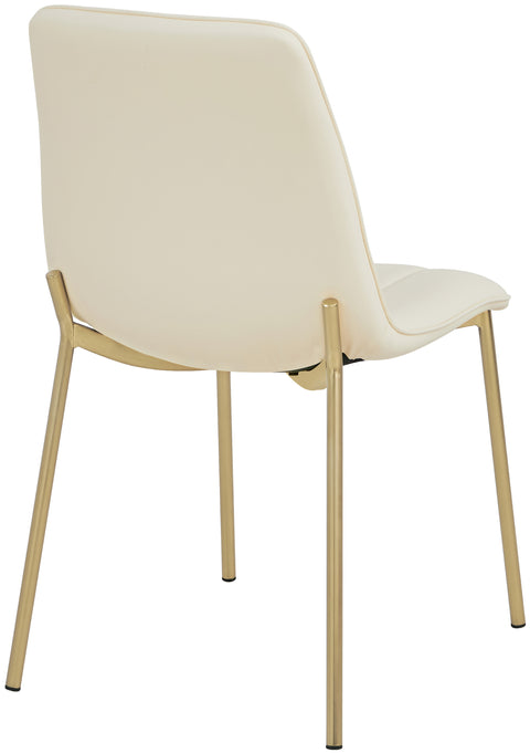 Nora Cream Faux Leather Dining Chair C