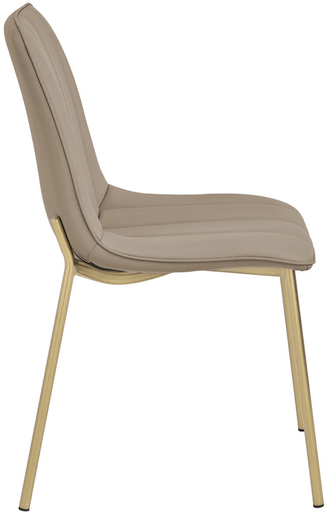 Nora Taupe Faux Leather Dining Chair C
