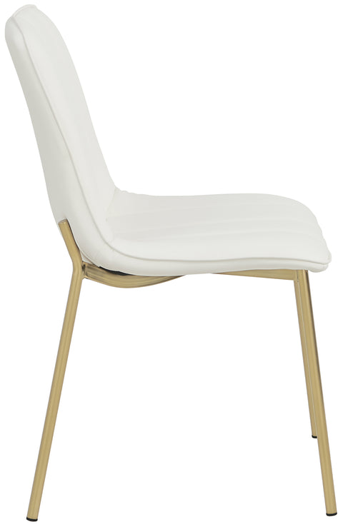 Nora White Faux Leather Dining Chair C
