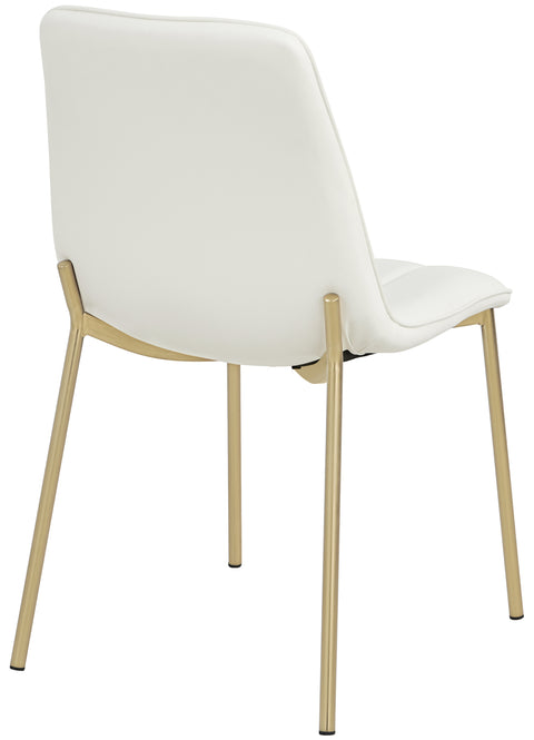 Nora White Faux Leather Dining Chair C