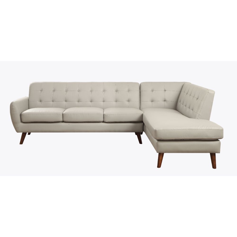 cilliers ii sectional sofa, gray synthetic leather