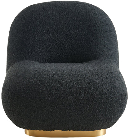 Tori Black Boucle Fabric Accent Chair Black
