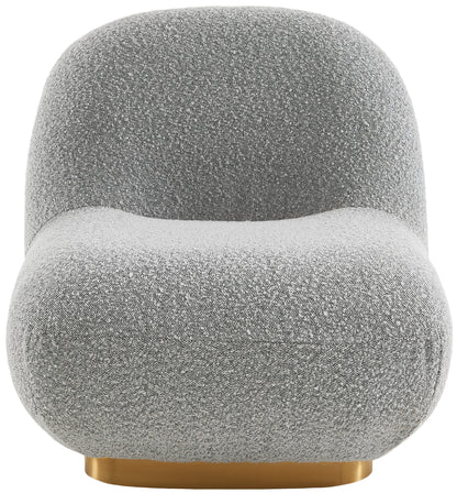 Tori Grey Boucle Fabric Accent Chair Grey