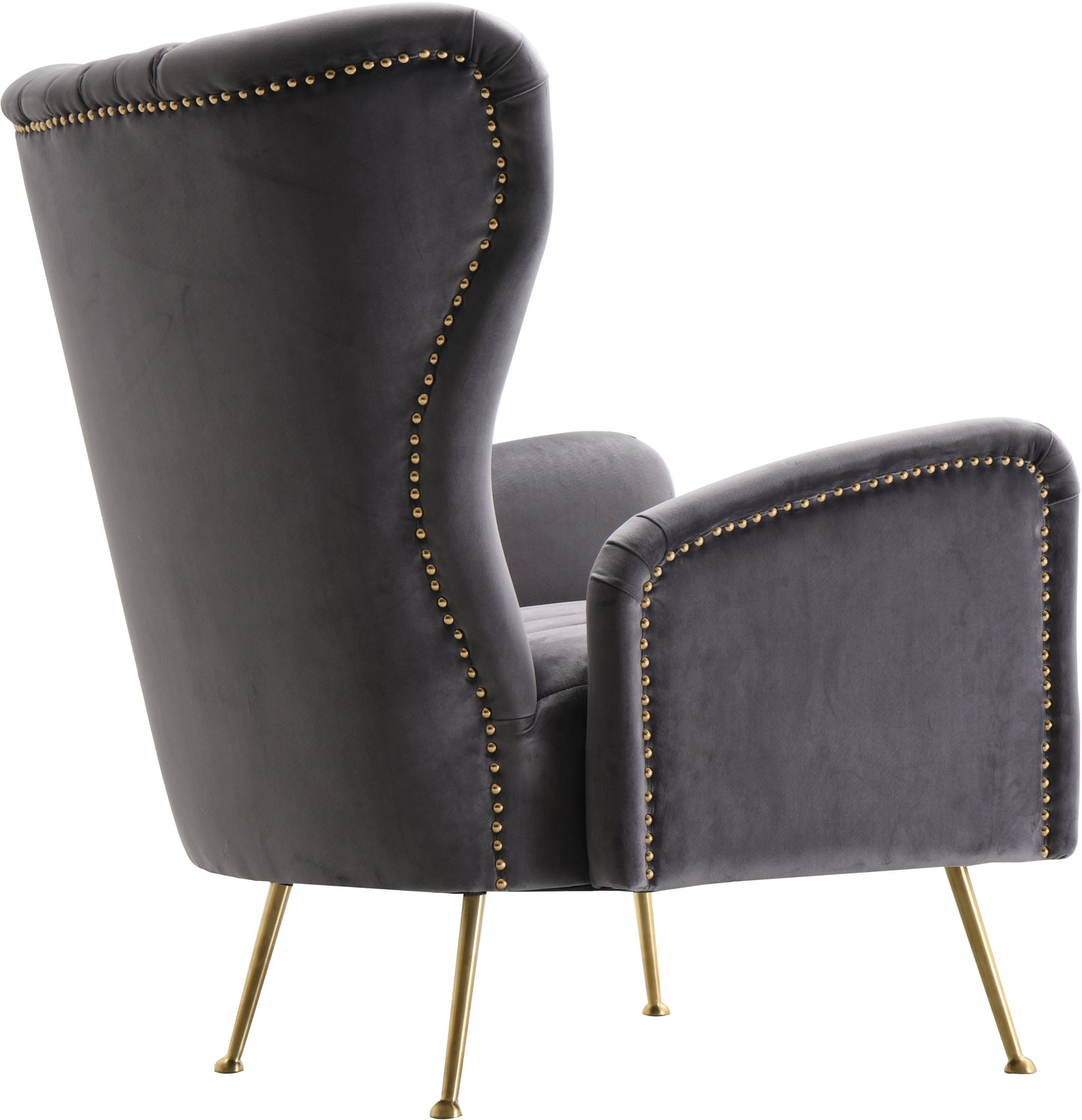 nolan grey velvet accent chair grey