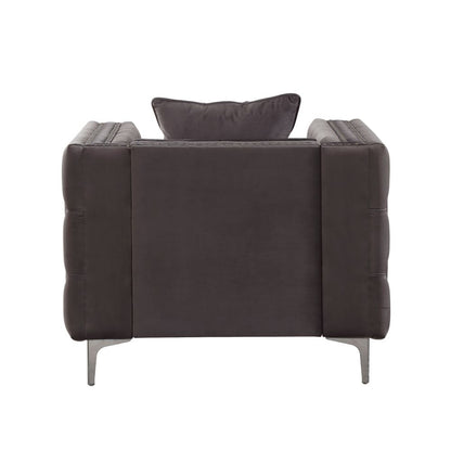 Cleo II Chair, Dark Gray Velvet