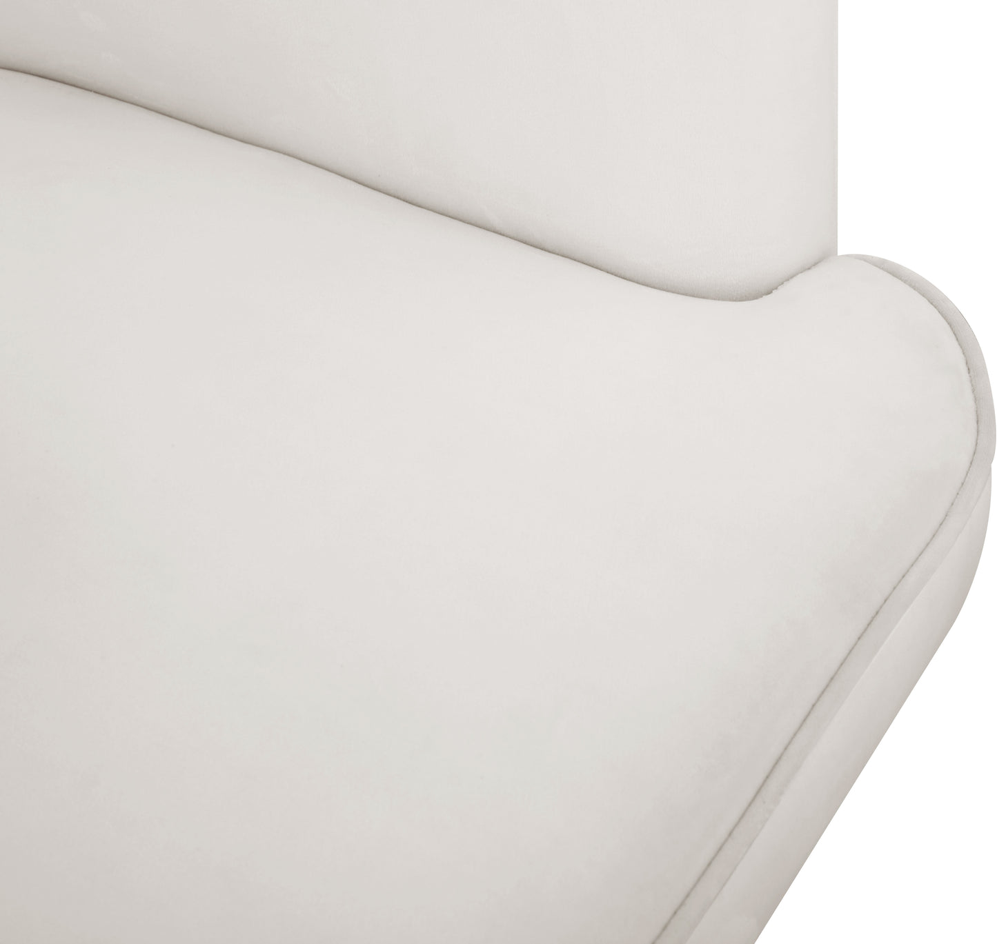 lucia cream velvet accent chair cream